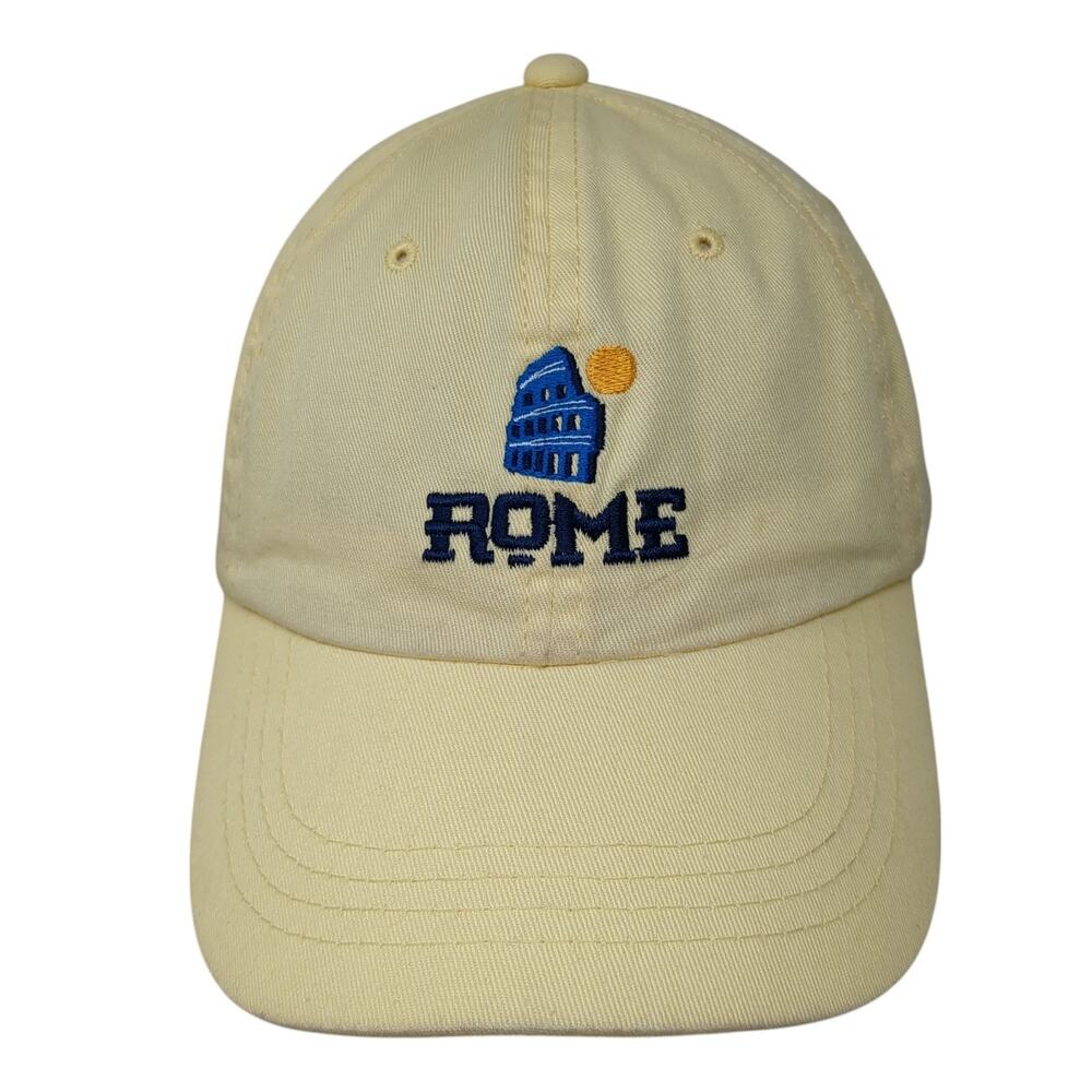 Rome Slideback Baseball Cap Yellow OS Adjustable Embroidered Princess Cruises